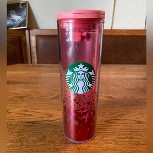 Starbucks Valentine’s 2022‎ Pink & Red Hearts Tumbler 16oz